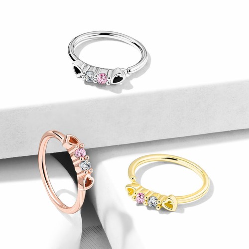 Set hearts ear - cz,