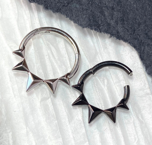 1pc faceted triangles hinged - faceted,