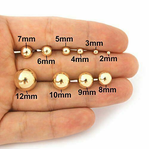 14k solid yellow gold ball - solid,